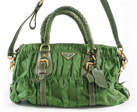 prada bag nylon green|prada nylon bag second hand.